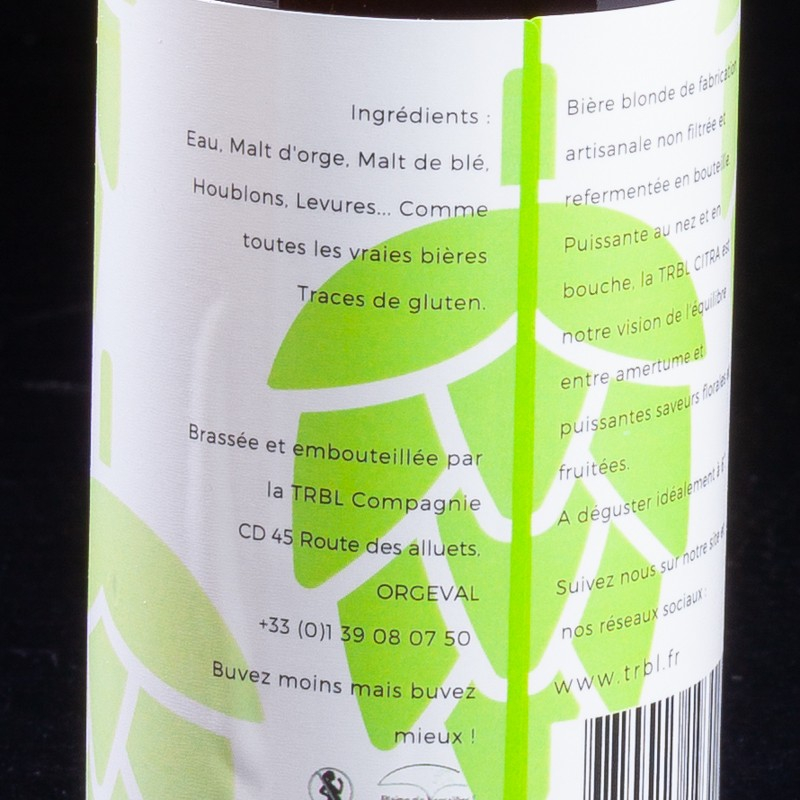 Bière Citra 33cl TRBL  Bières blondes
