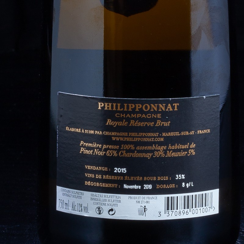 Champagne royale réserve brut 75cl Philipponnat  Brut
