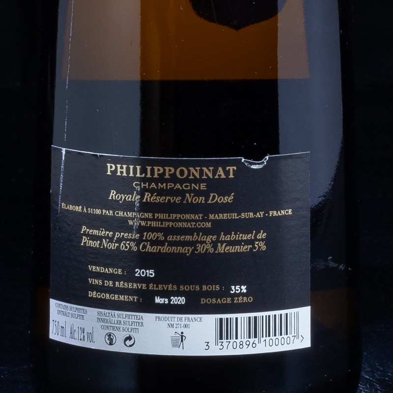 Champagne royale réserve non dosé 75cl Philipponnat  Brut
