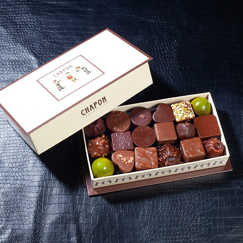 Coffret assorti 36 chocolats Chapon 345g  Bonbons chocolat