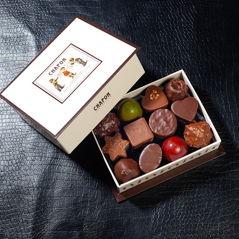 Coffret assorti 24 chocolats Chapon 235g  Bonbons chocolat