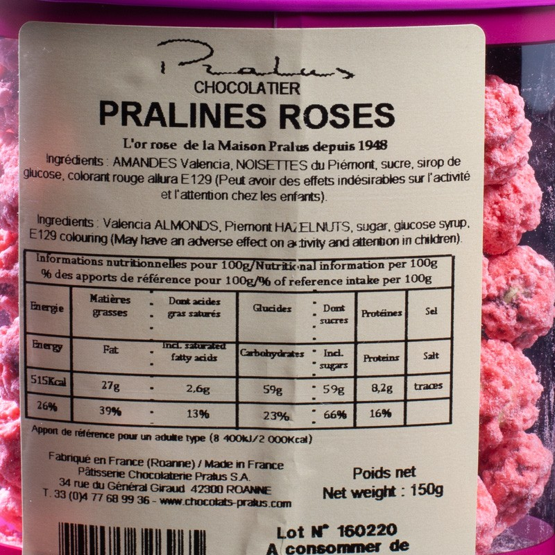 Praline roses 150g Pralus  Bonbons chocolat