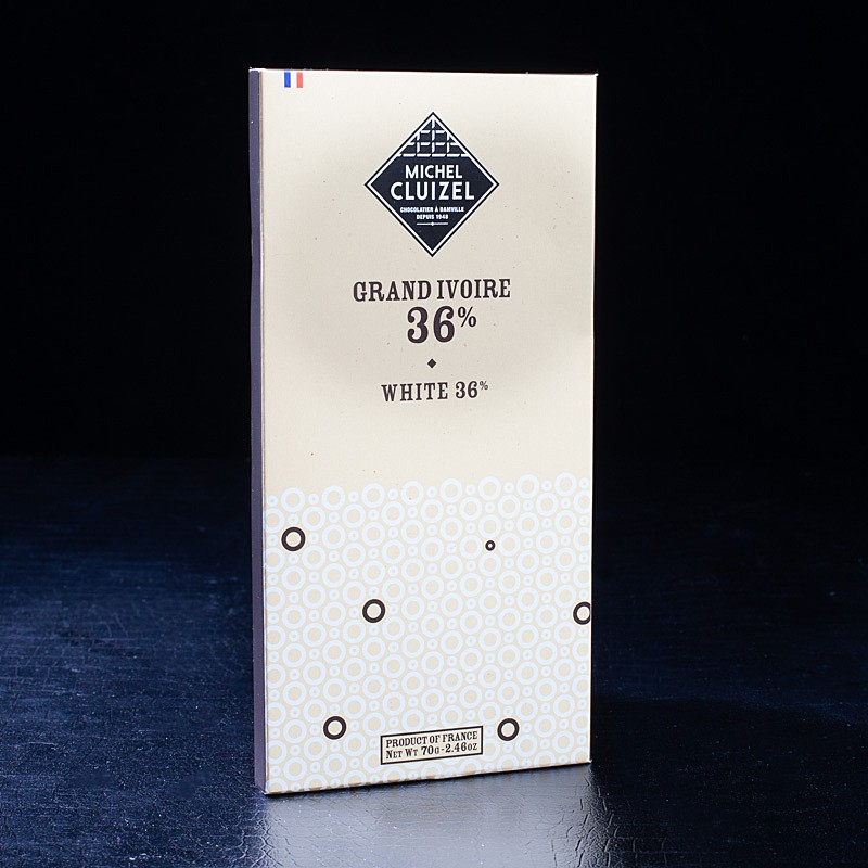 Tablette chocolat blanc 36% Grand Ivoire Michel Cluizel 70g  Tablettes de chocolat