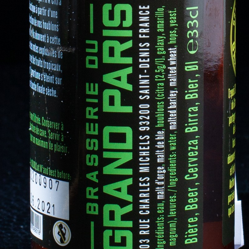 Bière IPA Citra Galactique 33cl Grand Paris  Bières blondes
