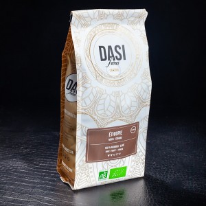 Ethiopie café bio grains Dasi Frères 250g  En grain et moulu