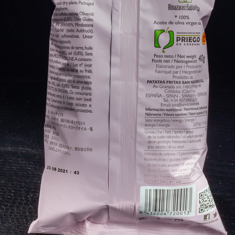 Chips nature sel rose de l'Himalaya 150g San Nicasio  Chips