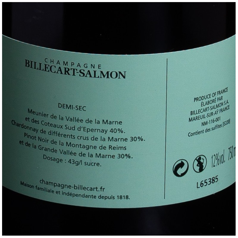 Champagne Billecart-Salmon Demi-Sec 75cl  Demi sec